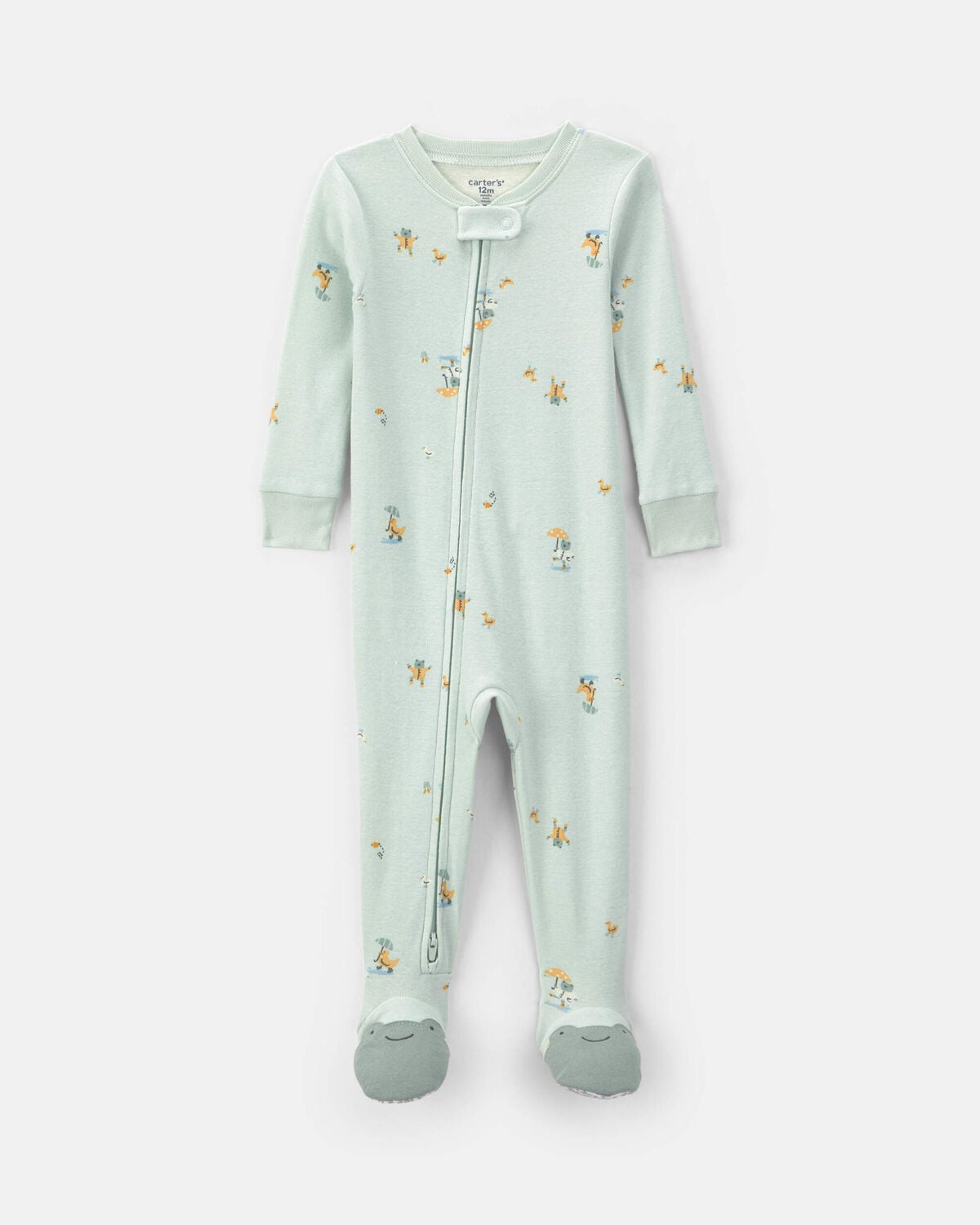 Baby Frog Cotton Snug Fit 1-Piece Pajama - Green