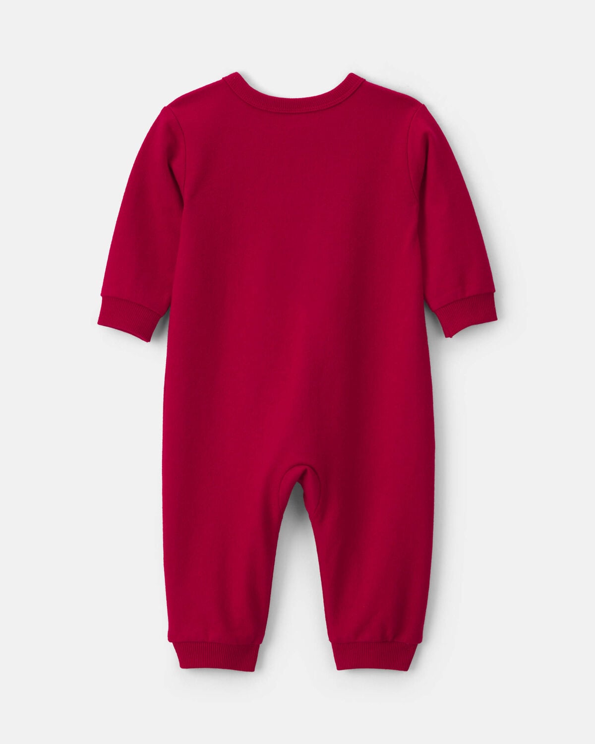 Baby 'Tiny Heart Big Love' Valentine's Day French Terry Long-Sleeve Jumpsuit - Red - Image 2