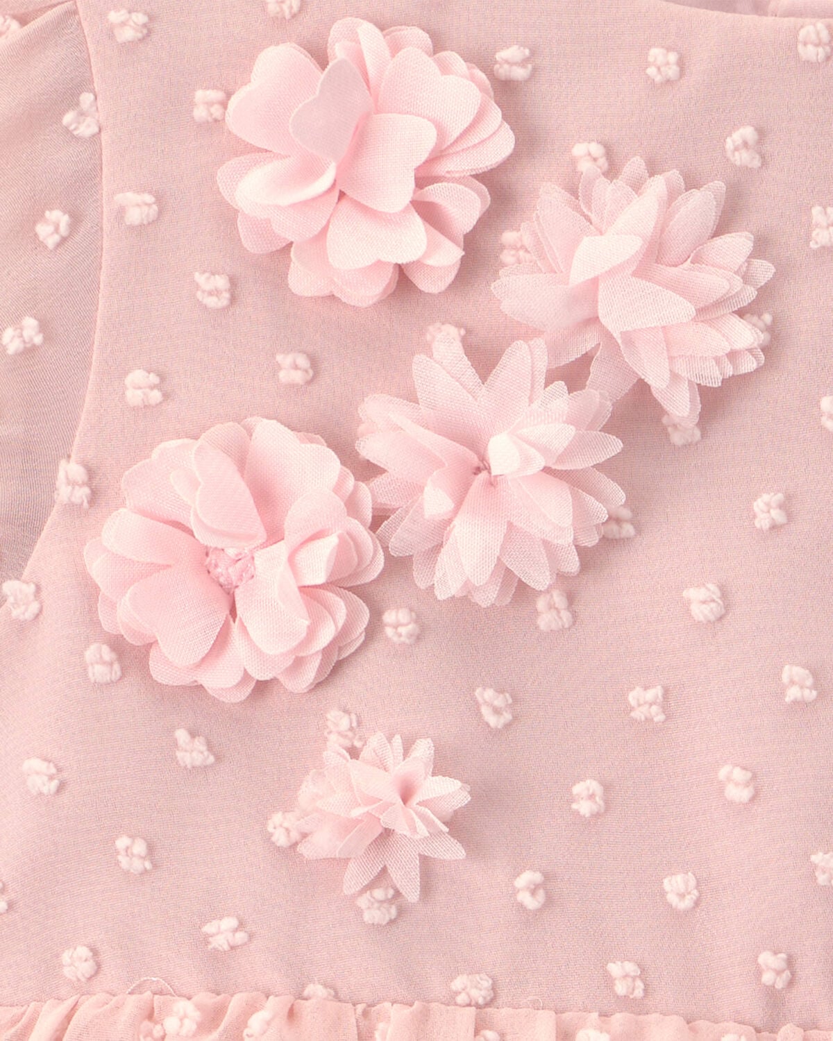 Baby Girl Swiss Dot Occasion Dress - Pink - Image 4