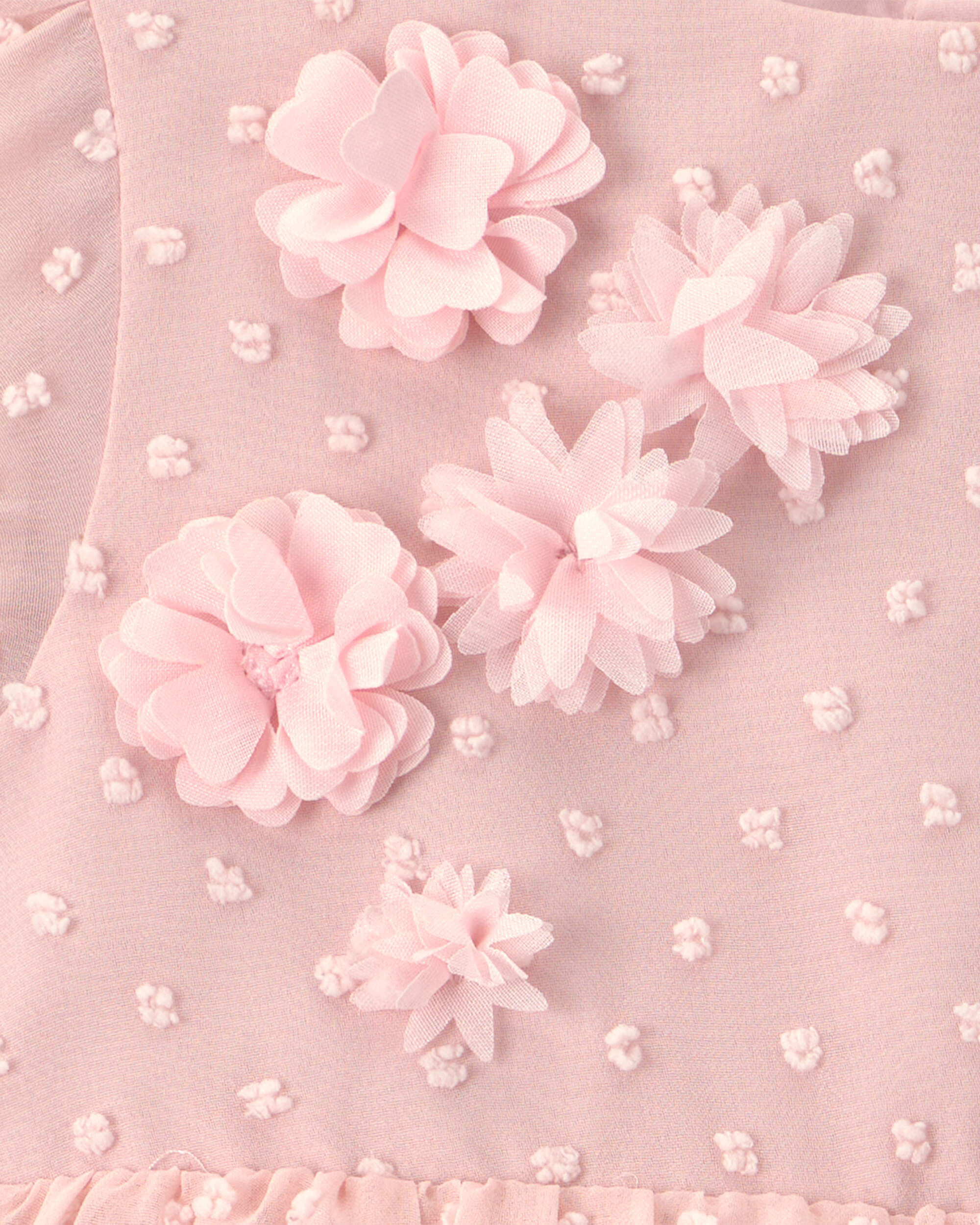 Baby Girl Swiss Dot Occasion Dress - Cream - Image 6