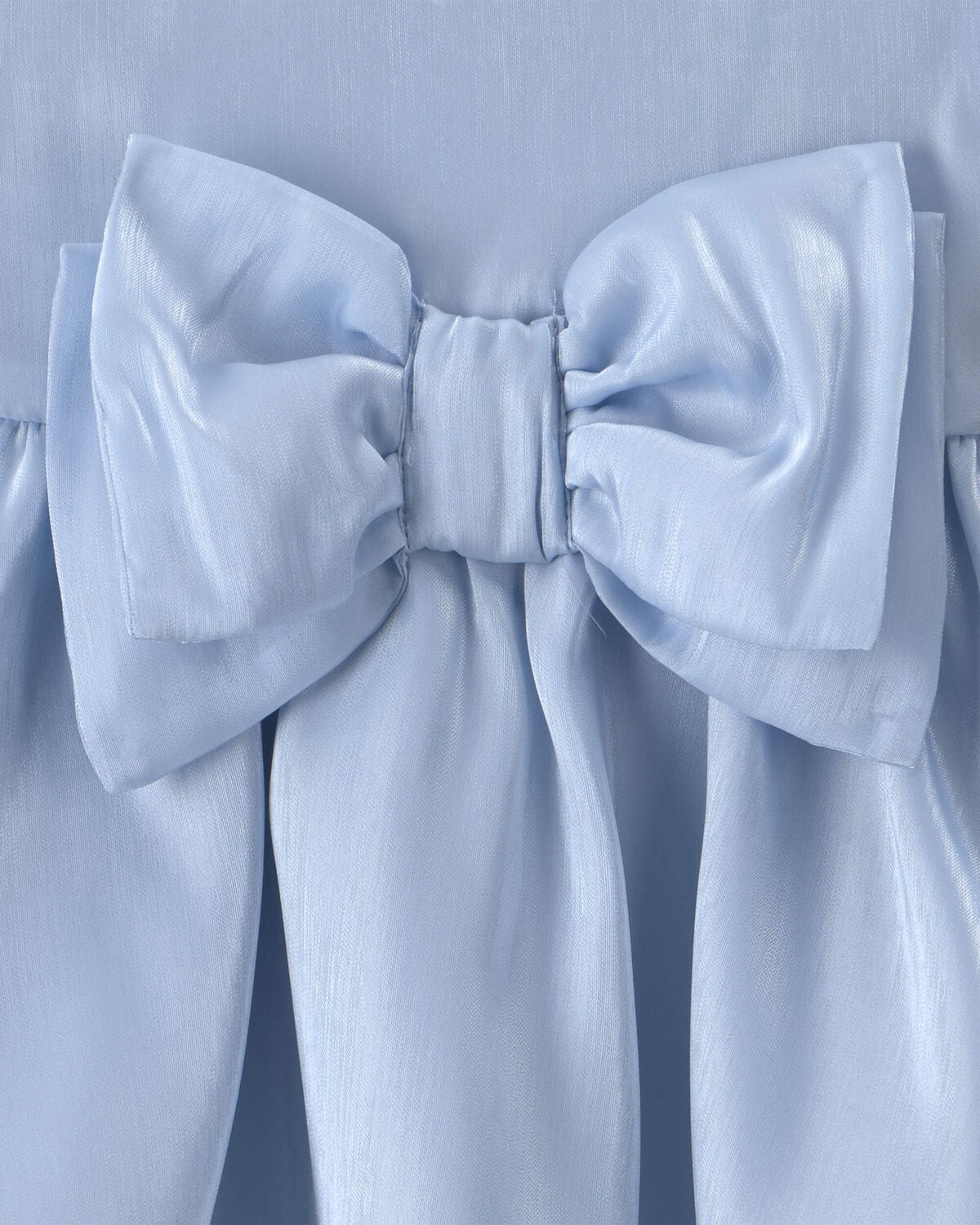Baby Girl Bow Occasion Dress - Blue - Image 4