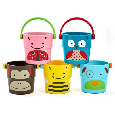ZOO® Stack & Pour Buckets Baby Bath Toy