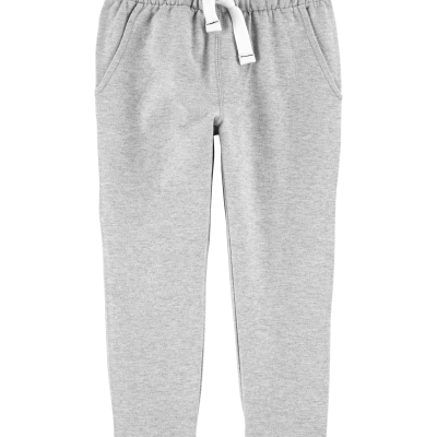 Toddler Boy Pull-On French Terry Pants - Grey