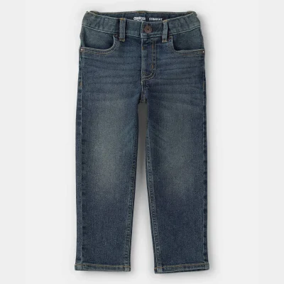 Toddler Neutral Faded Dark Wash Straight-Leg Jeans