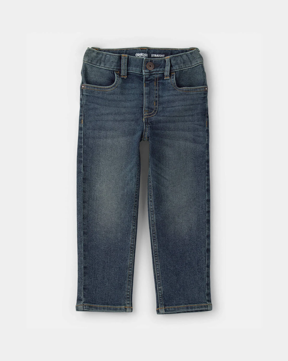 Toddler Neutral Faded Dark Wash Straight-Leg Jeans
