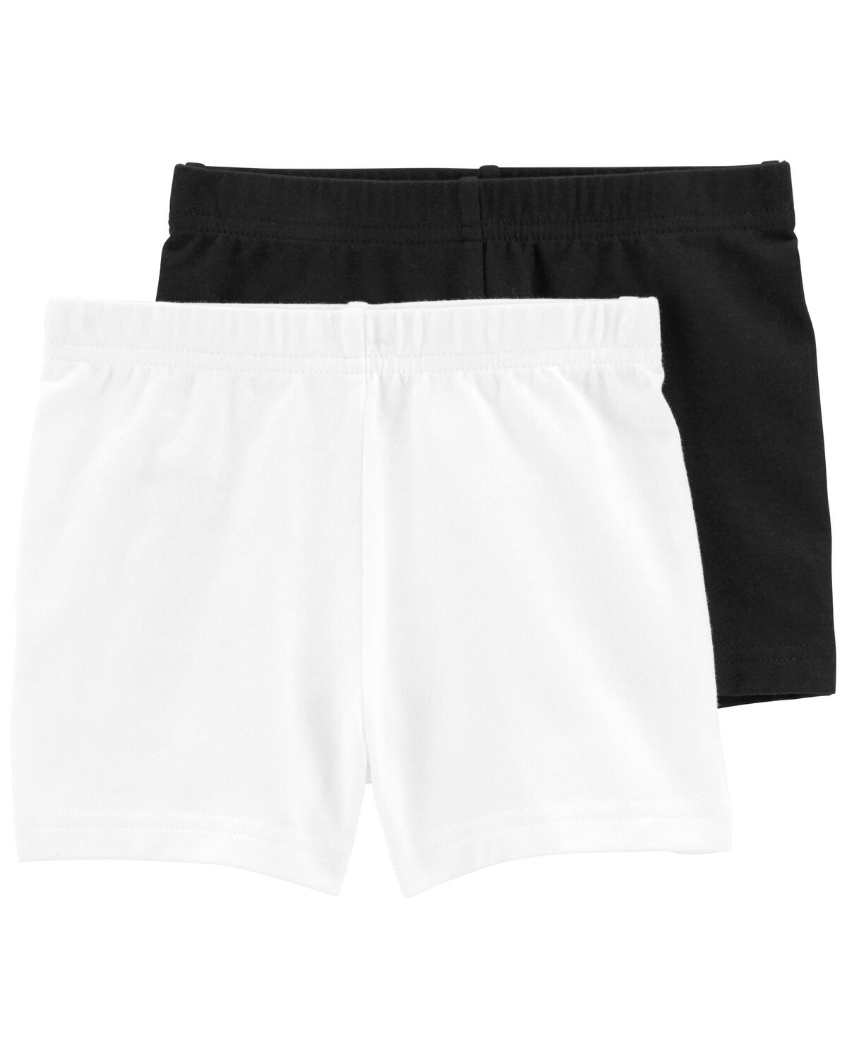 Toddler Girl 2-Pack Cartwheel Shorts - Black/White - Image 3