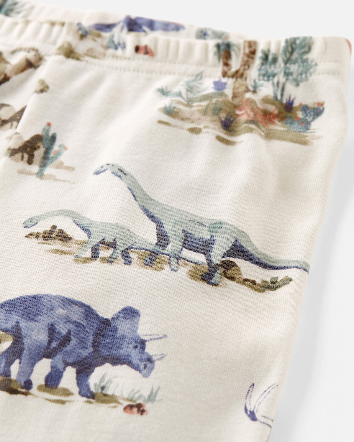 Toddler Dinosaur Print Organic Cotton Pajamas Set - Image 2