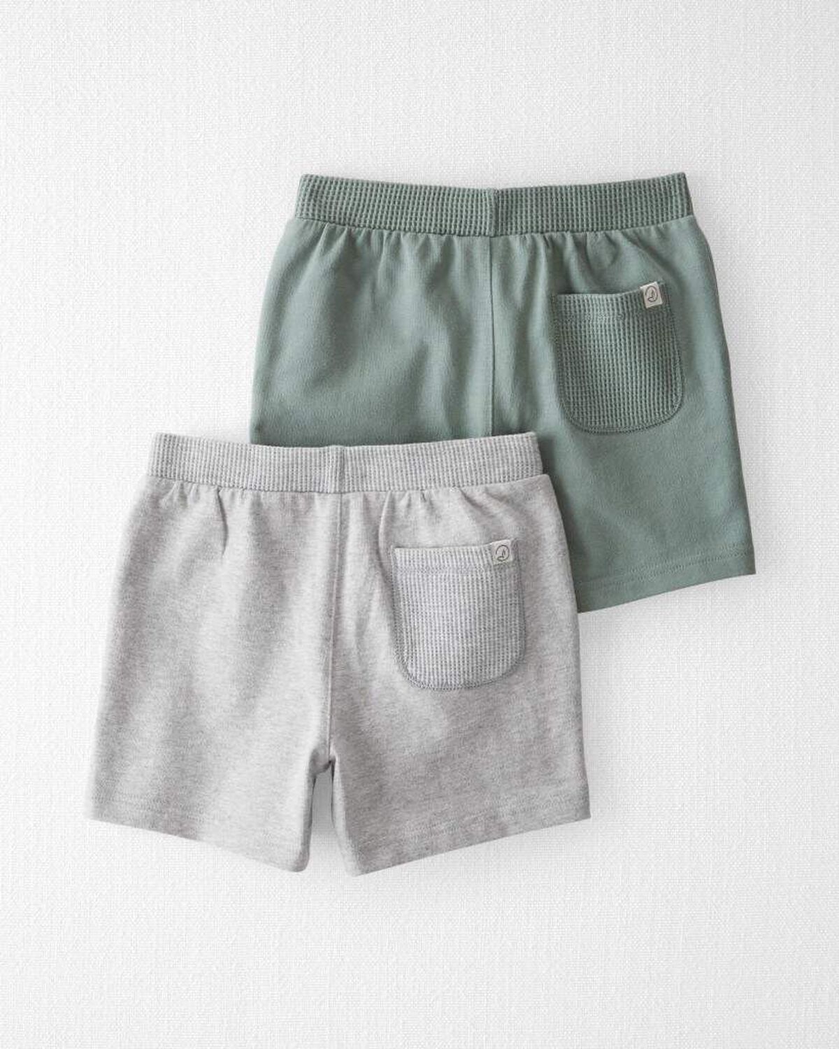 Toddler 2-Pack Organic Cotton Waffle Knit Shorts - Image 2