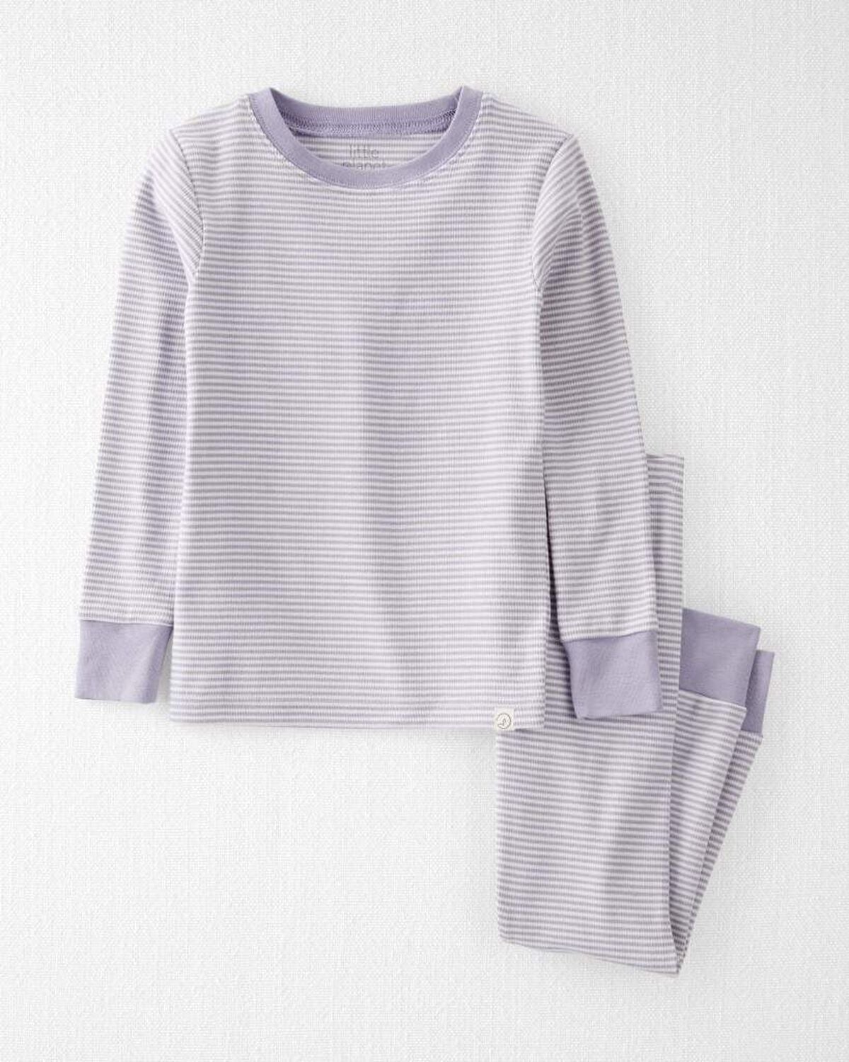 Toddler Girl Striped Organic Cotton Pajamas Set