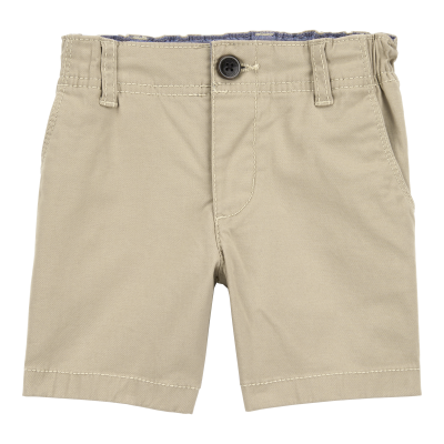 Toddler Boy Stretch Chino Shorts - Khaki