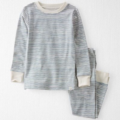 Toddler Organic Cotton Pajamas Set in Stripes