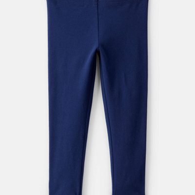 Toddler Girl Cotton Stretch Leggings - Navy