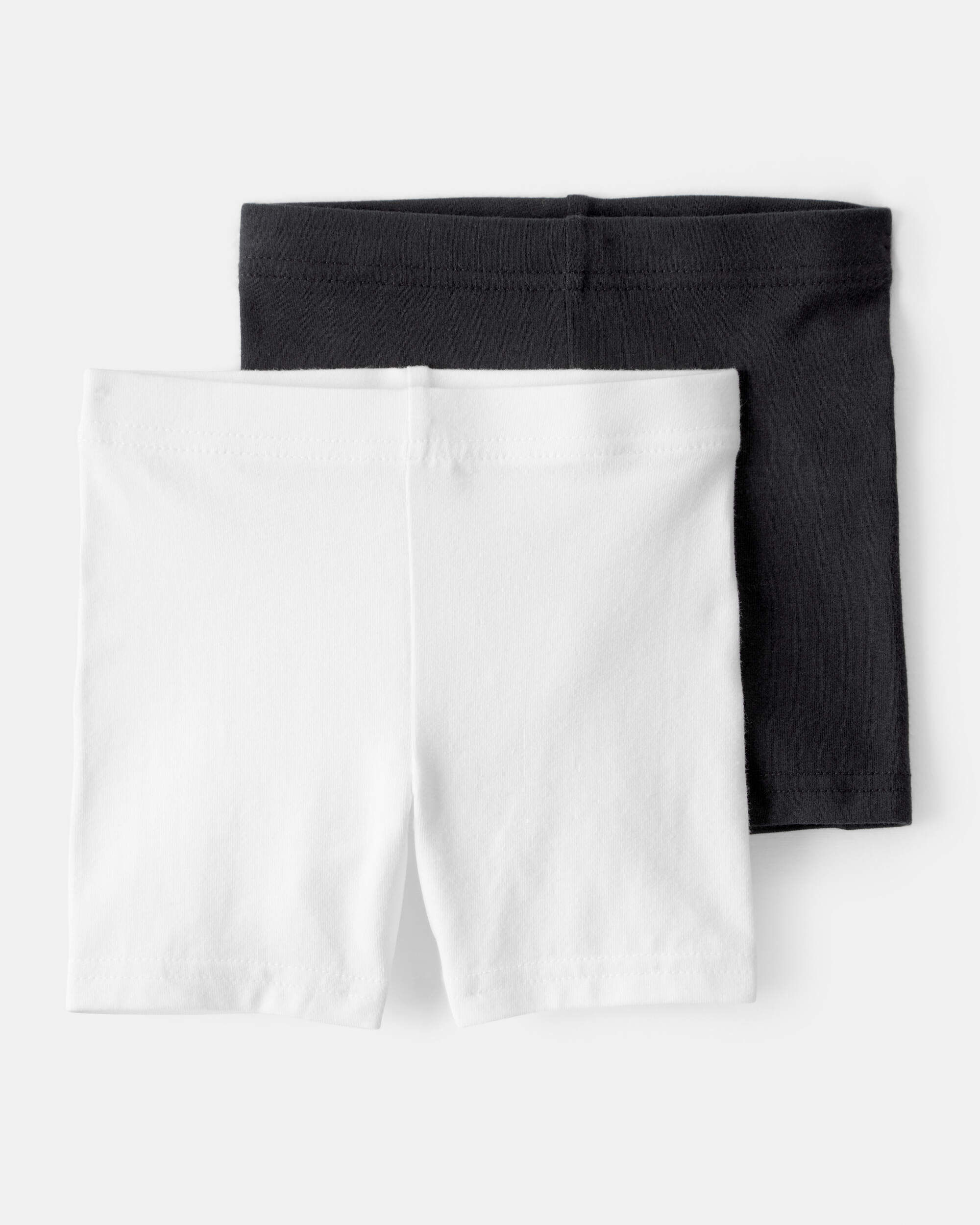 Toddler Girl 2-Pack Cartwheel Shorts - Black/White - Image 5