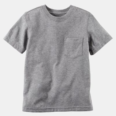 Toddler Solid Short-Sleeve Pocket Tee - Grey