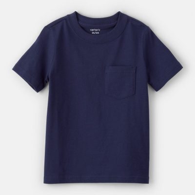 Toddler Solid Short-Sleeve Pocket Tee - Navy