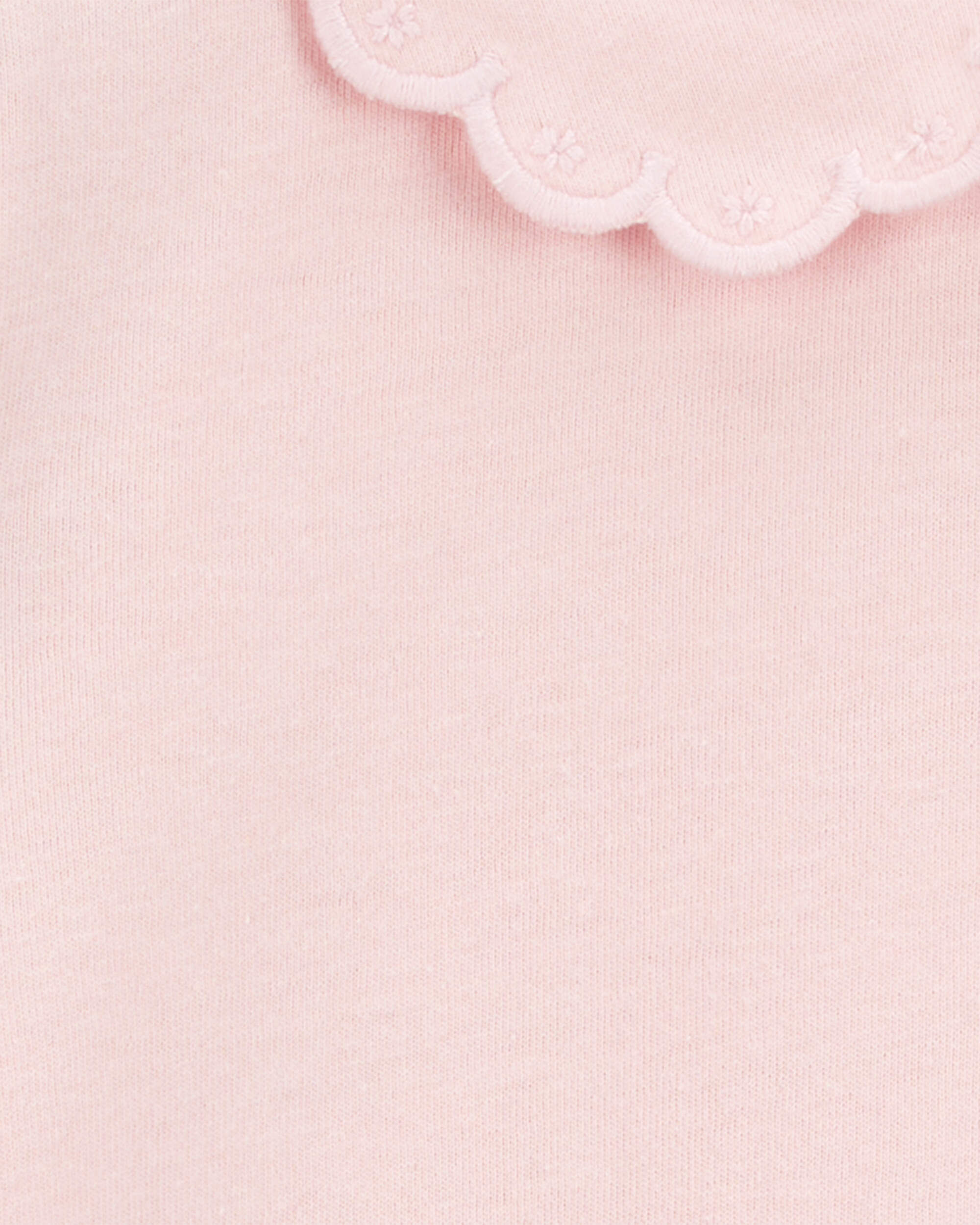 Toddler Scalloped Collar Short-Sleeve Top - Pink - Image 3