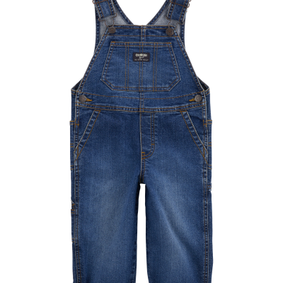 Toddler Stretch Denim Overalls - Dark Wash