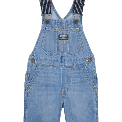 Toddler Denim Shortalls - Blue