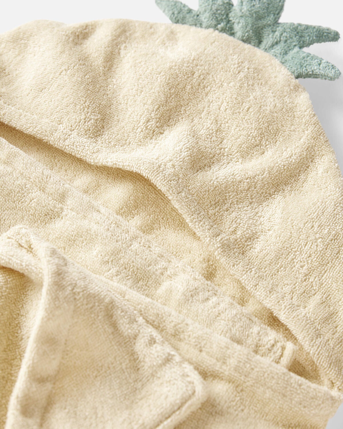 Toddler Organic Terry Cotton Pineapple Towel - Image 2