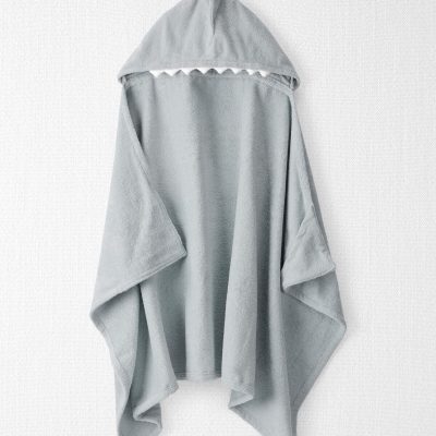 Toddler Organic Terry Cotton Shark Towel