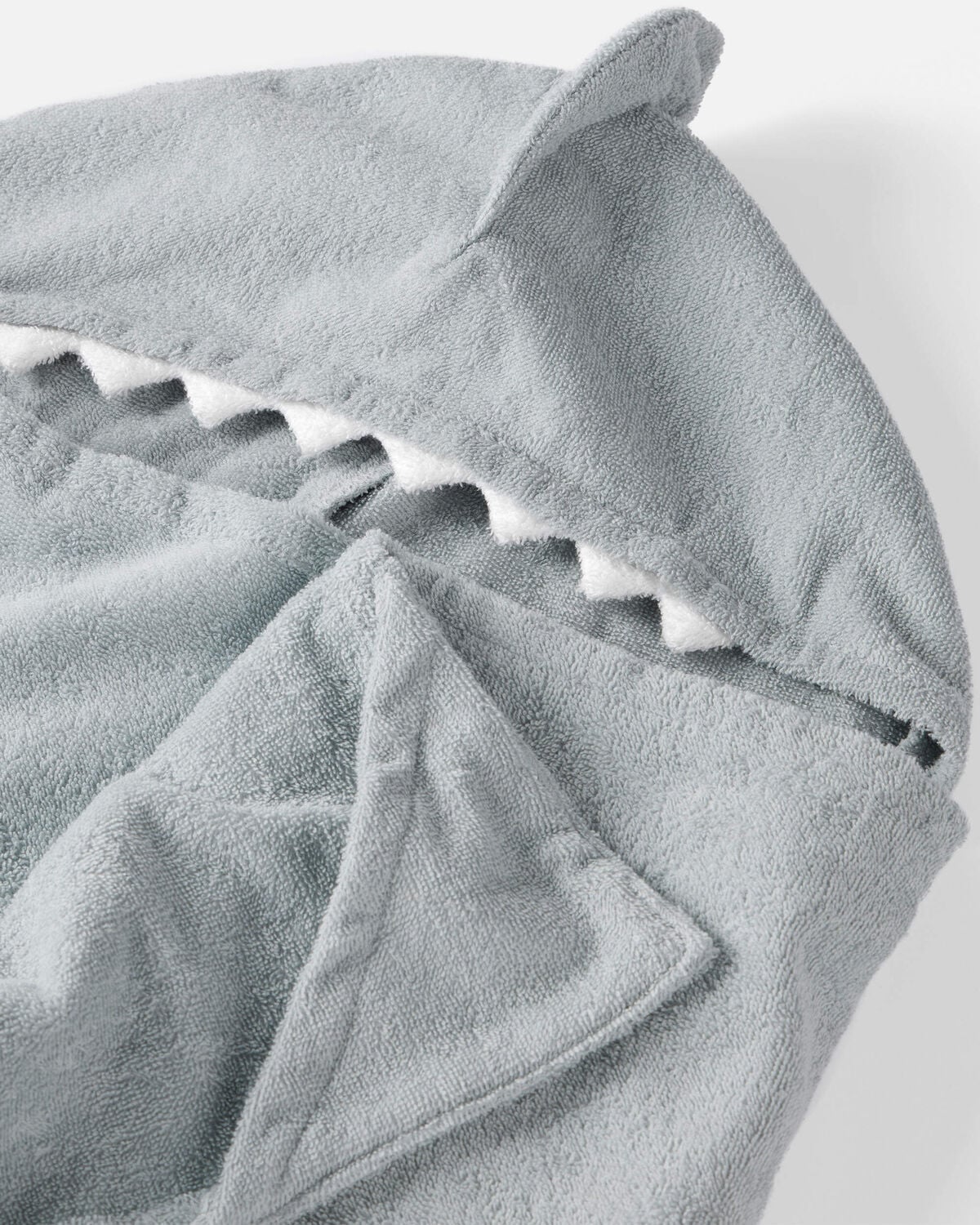 Toddler Organic Terry Cotton Shark Towel - Image 2