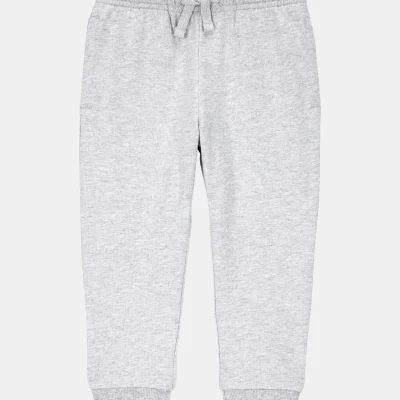 Toddler Boy Pull-On Drawstring Joggers - Grey
