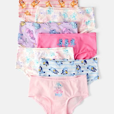 Toddler Girl 7-Pack Bluey Brief Stretch Cotton Underwear