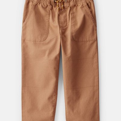 Toddler Boy Drawstring Pull-On Pants - Khaki