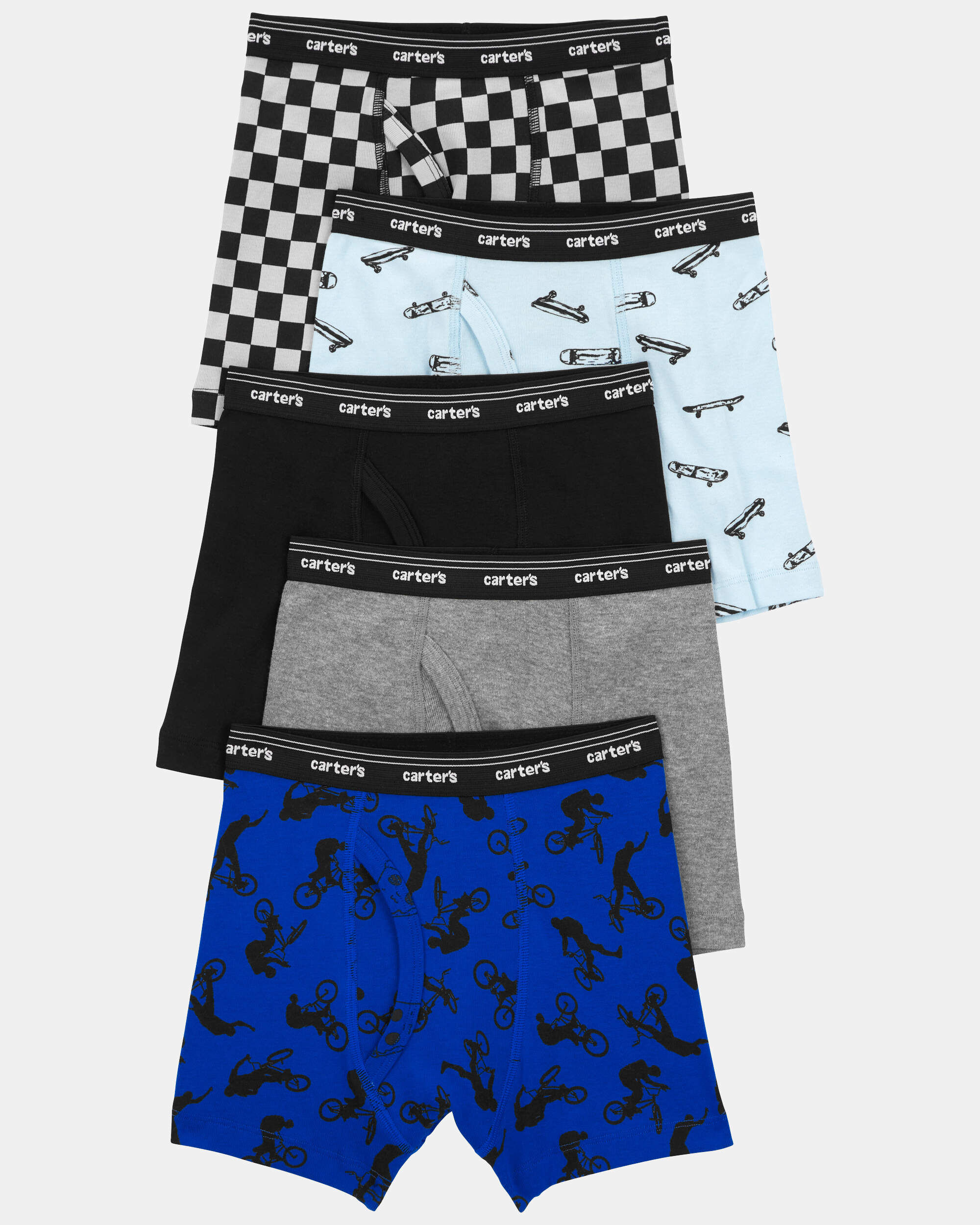 Toddler Boy 5-Pack Checker Print Boxer Brief Underwear - Image 2