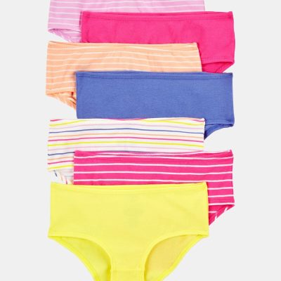 Toddler Girl 7-Pack Brief Stretch Cotton Underwear - Pink/Yellow