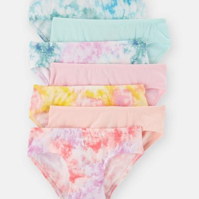 Toddler Girl 7-Pack Tie-Dye Hipster Underwear