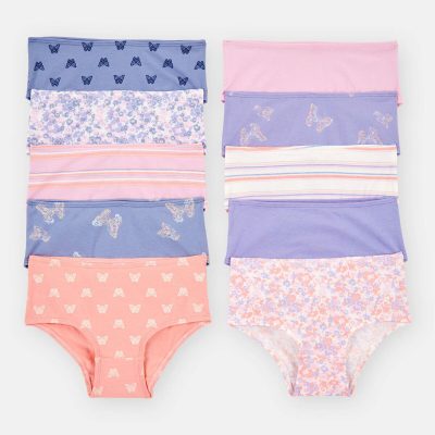 Toddler Girl 10-Pack Butterfly Floral Brief Underwear
