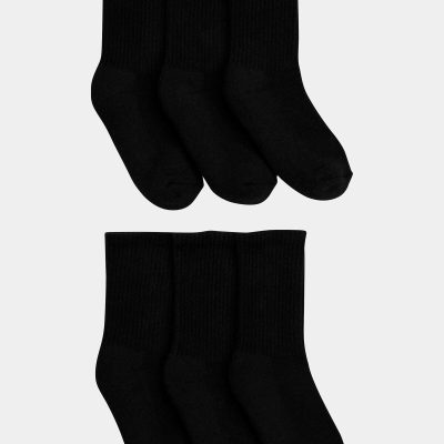 Toddler Boy 6-Pack Crew Socks - Black