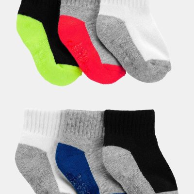 Toddler Boy 6-Pack Color Block Ankle Socks