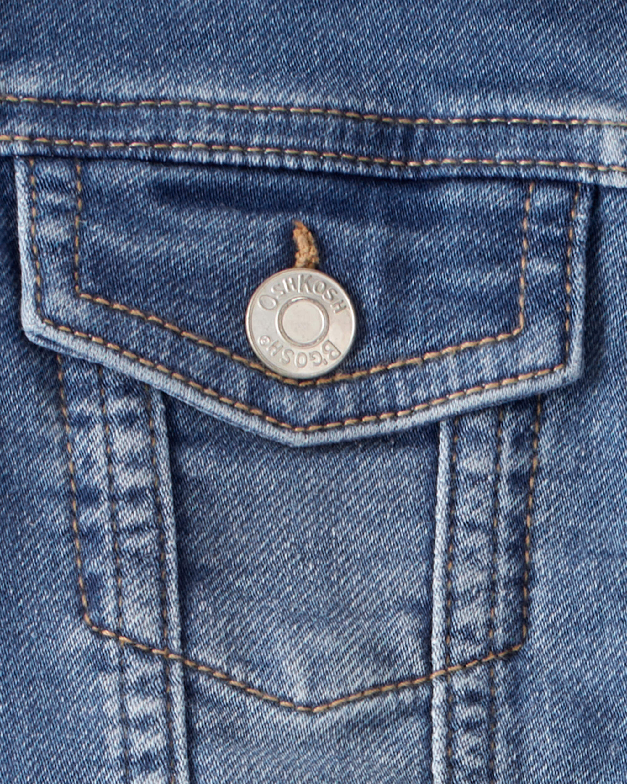 Toddler Girl Denim Jacket - Medium Wash - Image 3