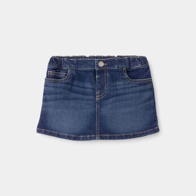 Toddler Girl Denim Skirt - Dark Wash