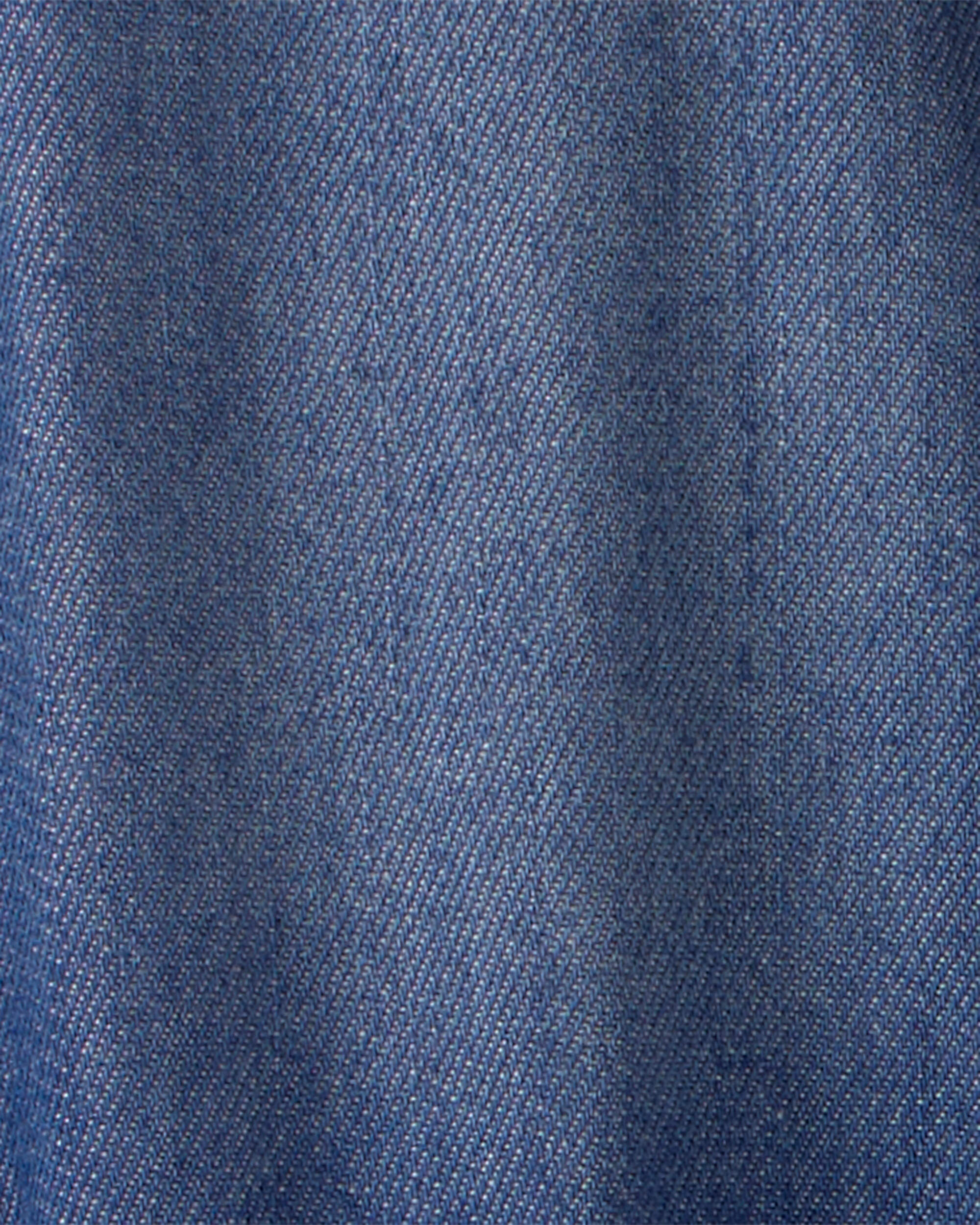 Toddler Girl Denim Button-Up Dress - Dark Wash - Image 5