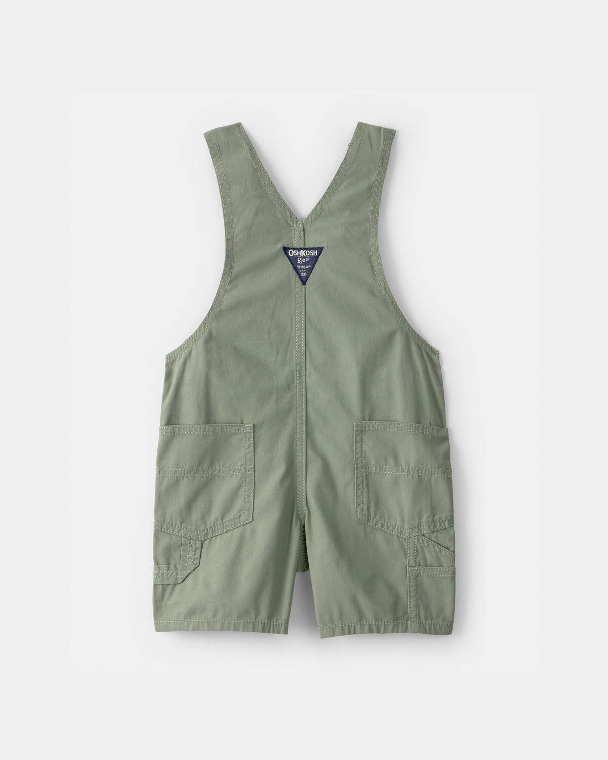 Toddler Boy Canvas Shortall - Olive - Image 2