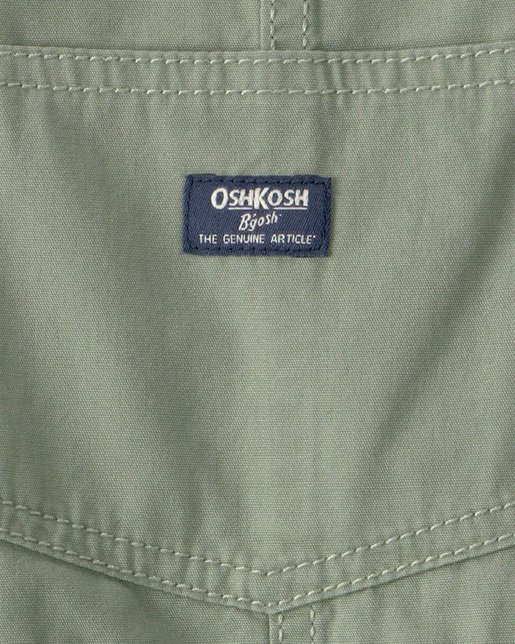 Toddler Boy Canvas Shortall - Olive - Image 4