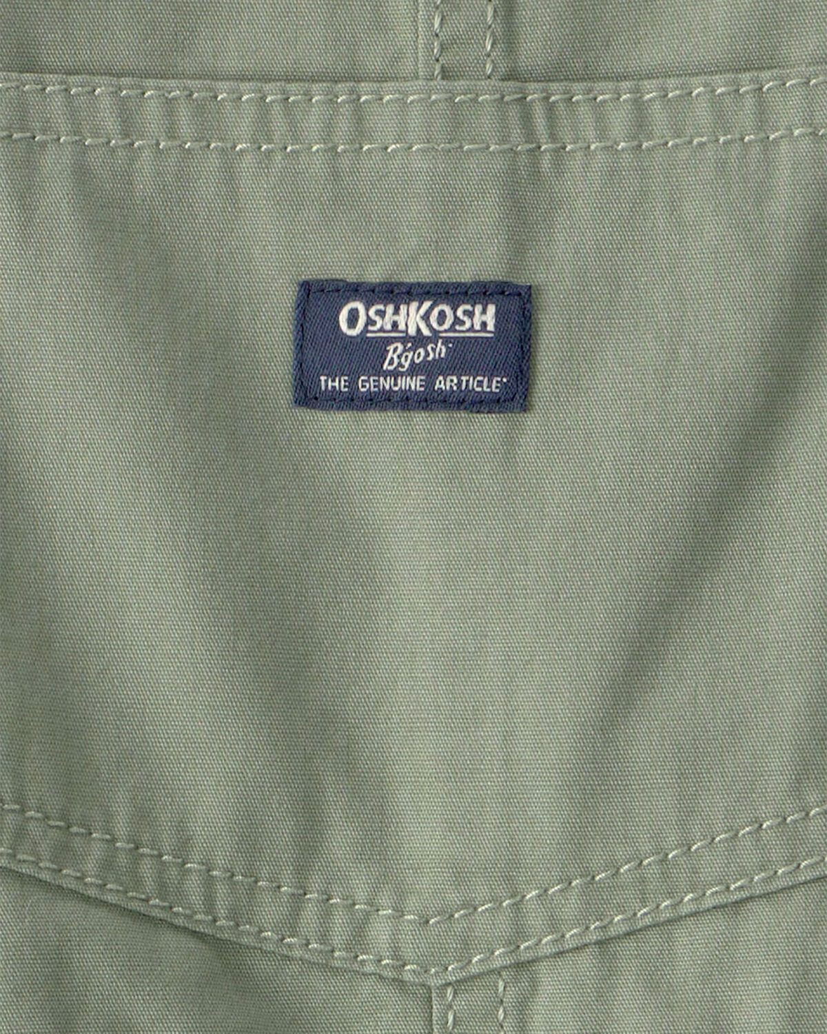 Toddler Boy Canvas Shortall - Olive - Image 3