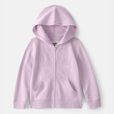 Toddler Girl OshKosh Logo Zip-Up Hoodie - Purple