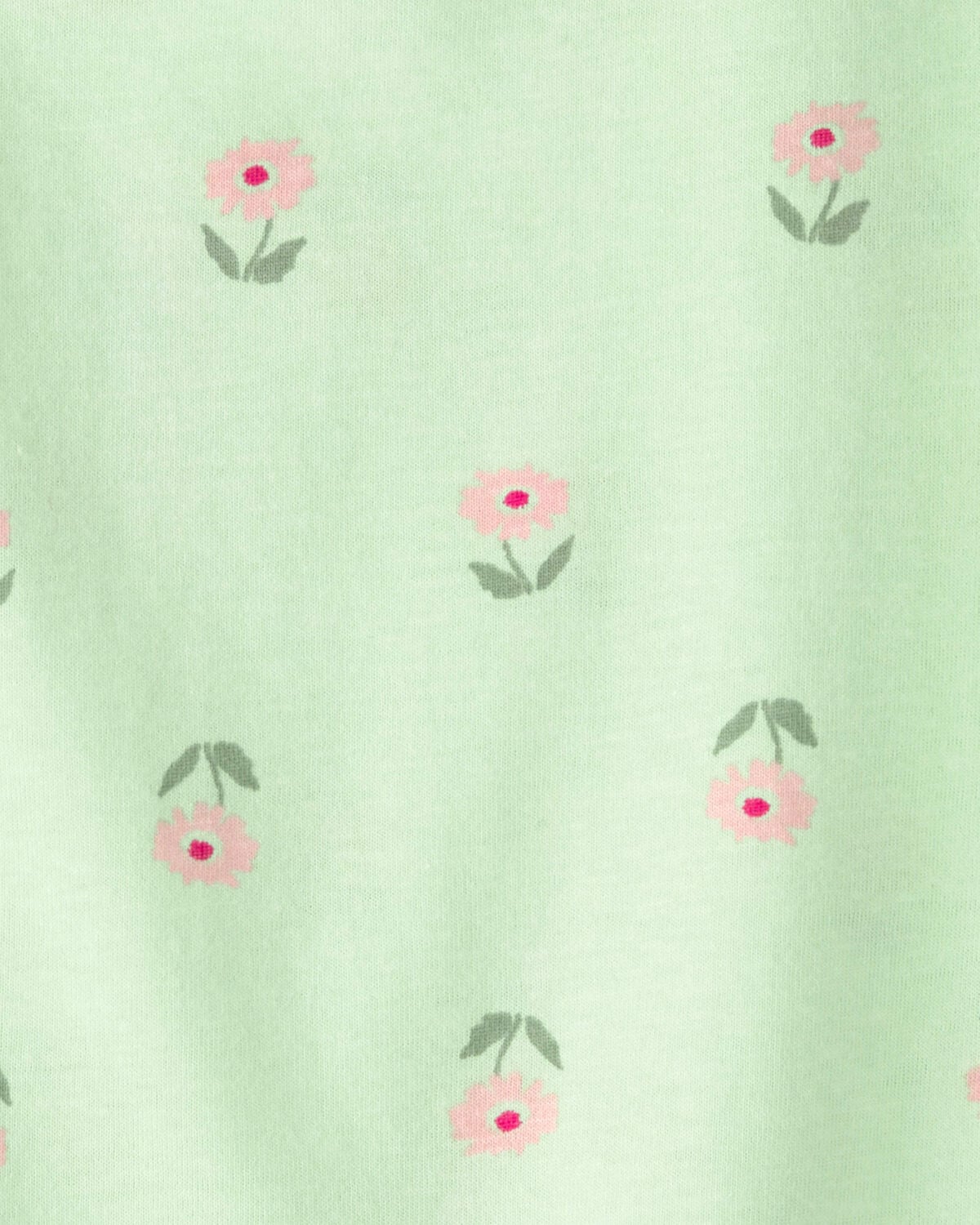 Toddler Girl Floral Relaxed Top - Green - Image 2
