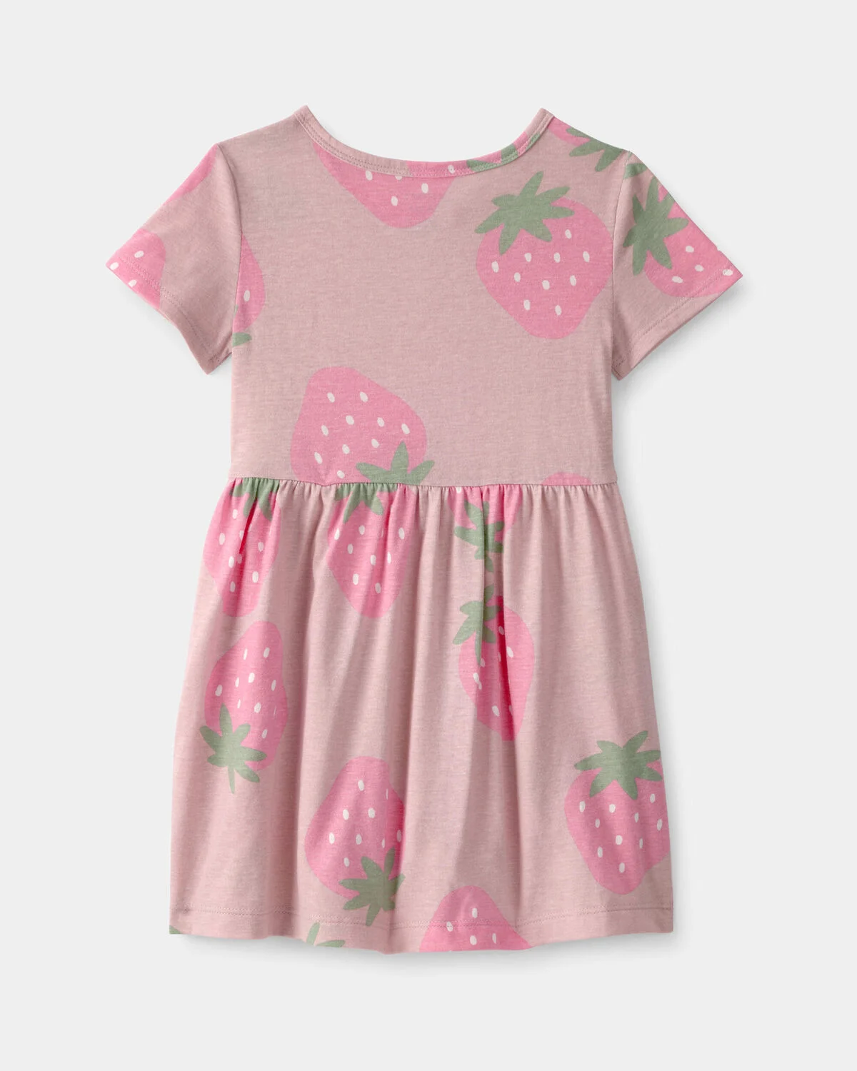 Toddler Girl Strawberry Short-Sleeve Dress - Pink - Image 2