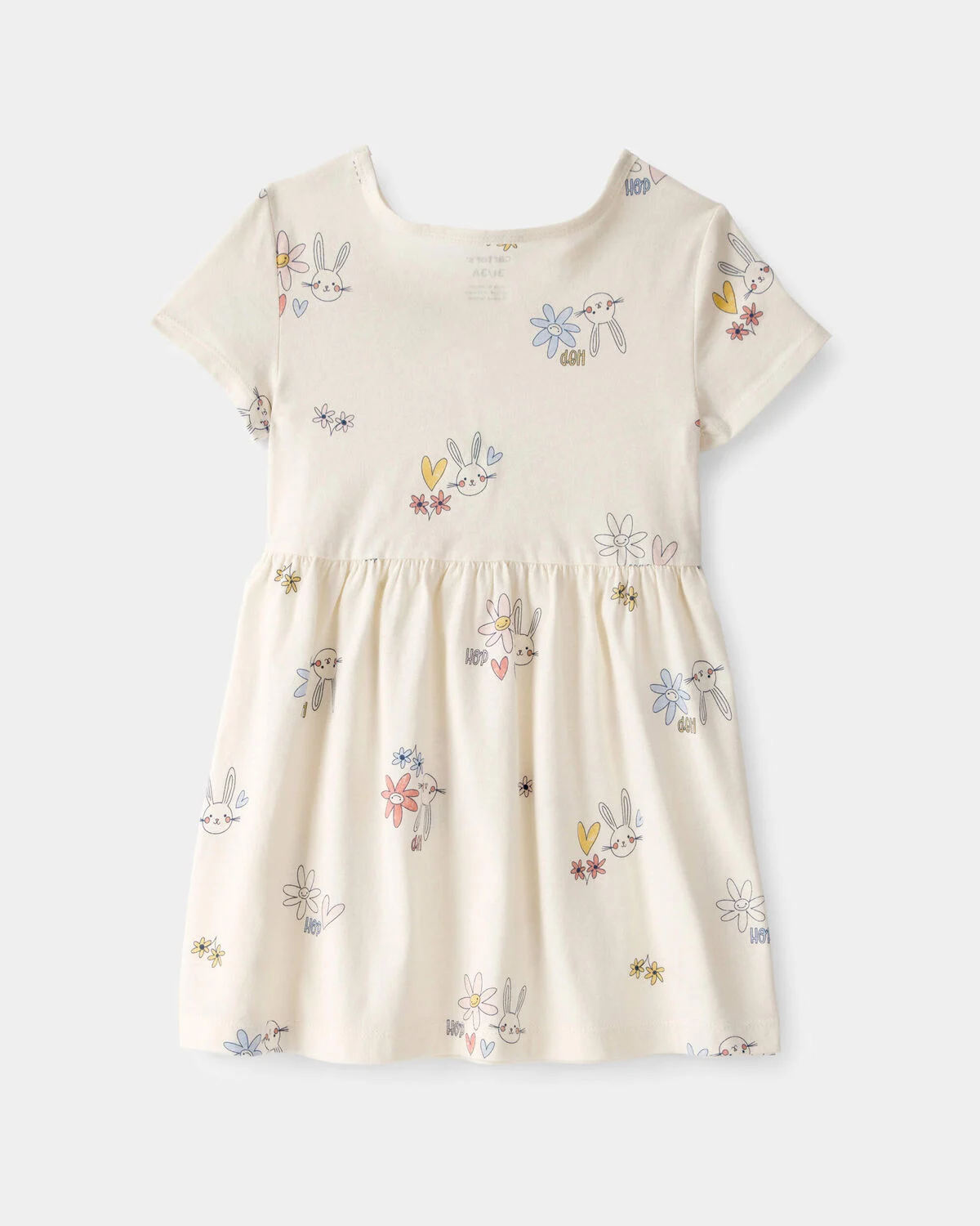 Toddler Girl Easter Bunny Short-Sleeve Dress - Cream - Image 2