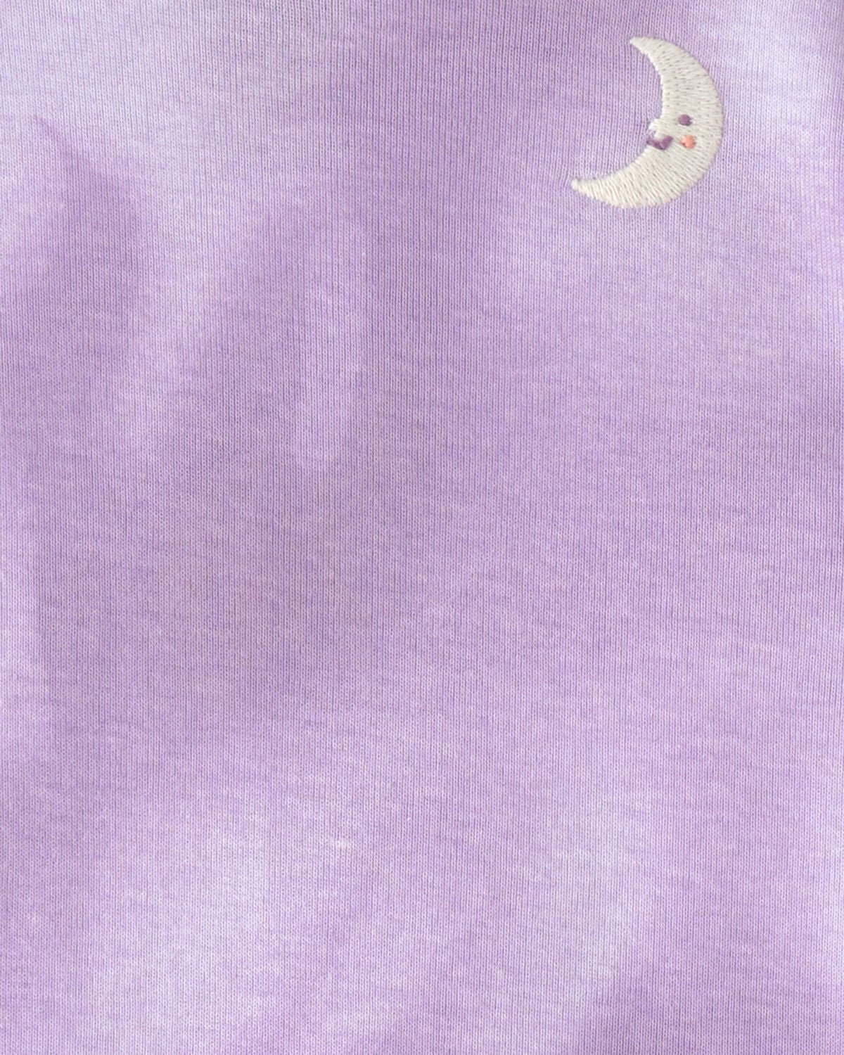 Toddler Girl Space Constellation Tie-Dye 100% Cotton Snug Fit 4-Piece Pajama Set - Purple - Image 2