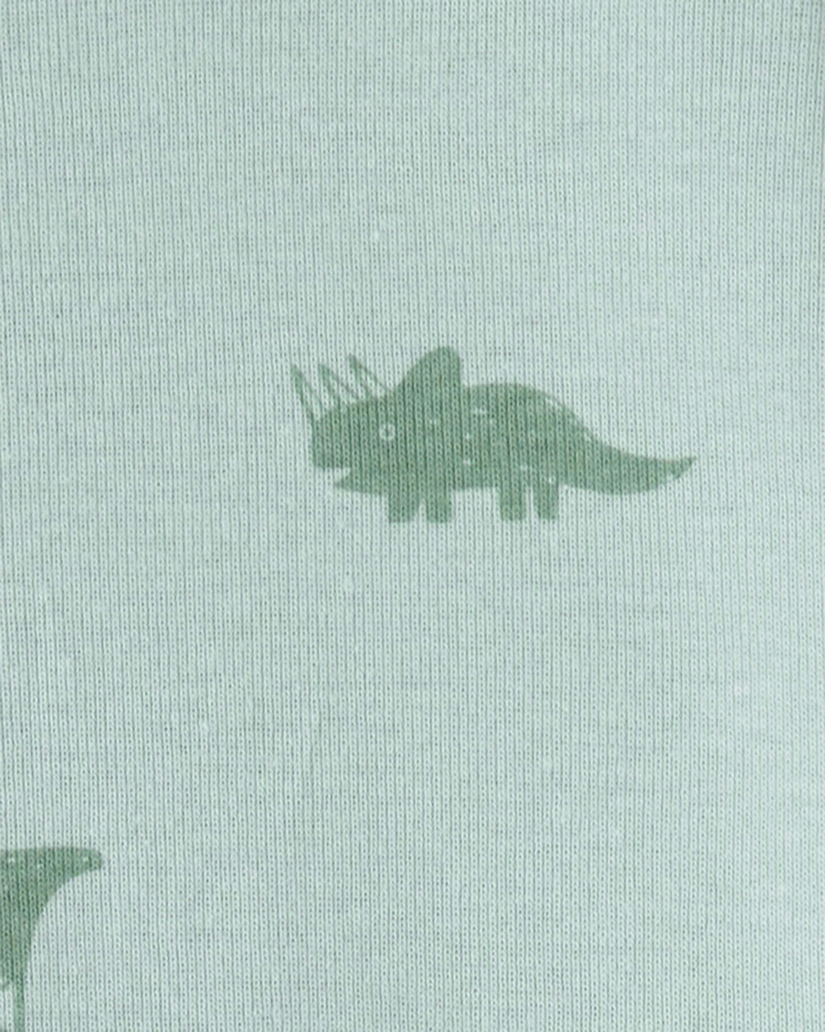 Toddler Dinosaur 100% Cotton Snug Fit 1-Piece Pajama - Green - Image 2