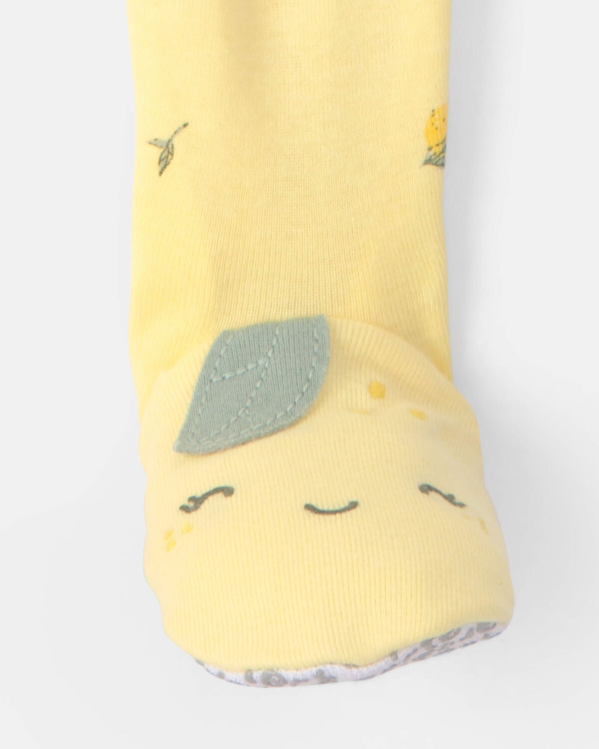 Toddler Lemon 100% Cotton Snug Fit 1-Piece Pajama - Yellow - Image 2