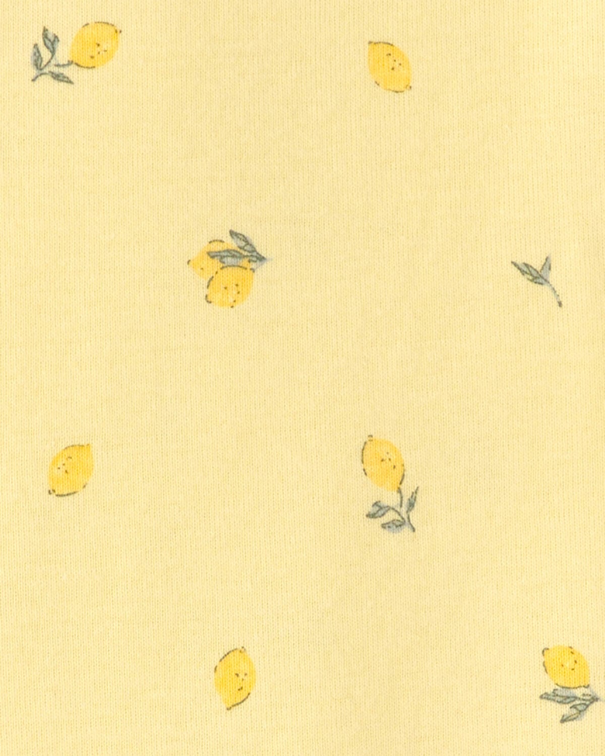 Toddler Lemon 100% Cotton Snug Fit 1-Piece Pajama - Yellow - Image 3