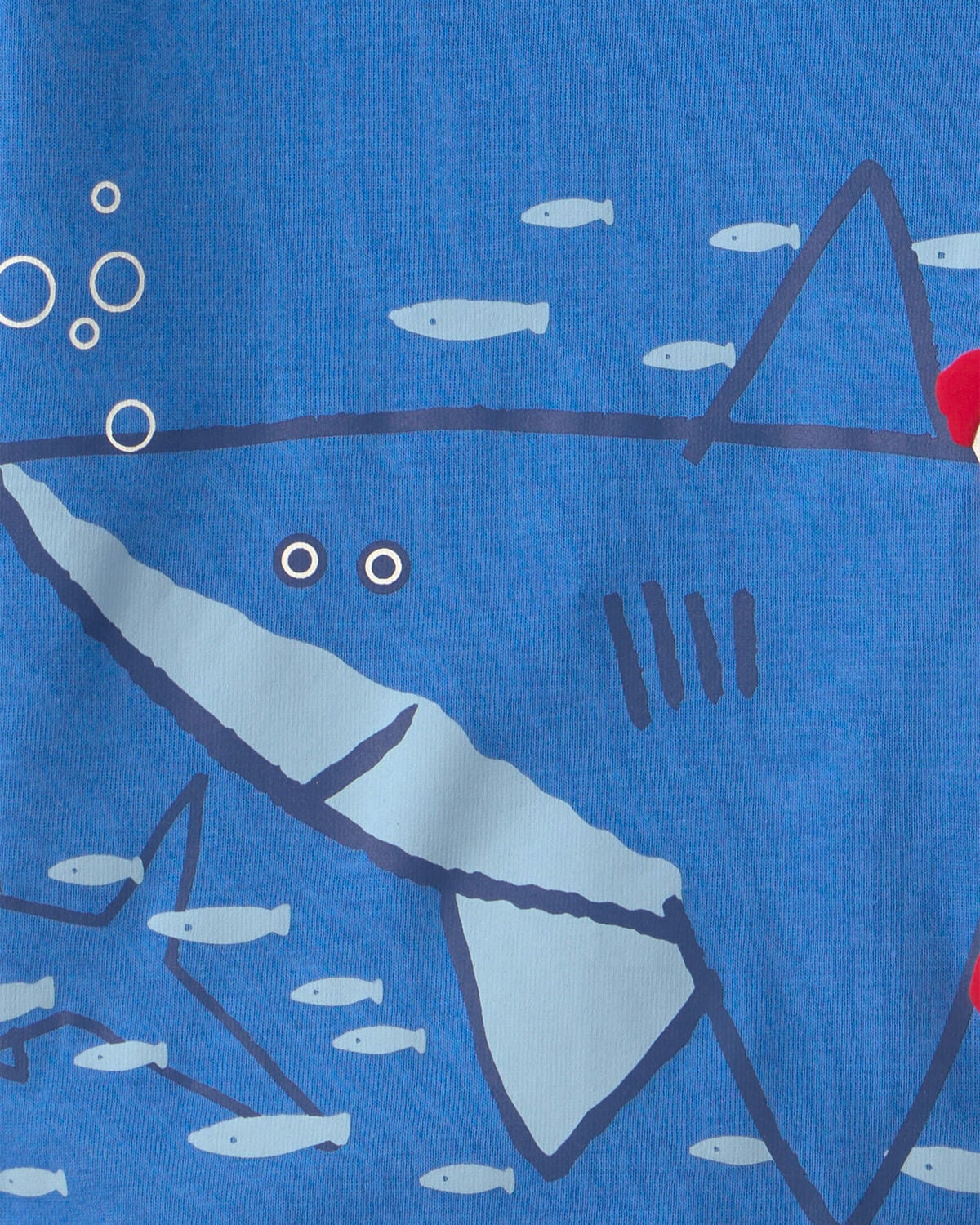 Toddler Boy Shark 100% Cotton Short-Sleeve Snug Fit 4-Piece Pajama Set - Blue - Image 2