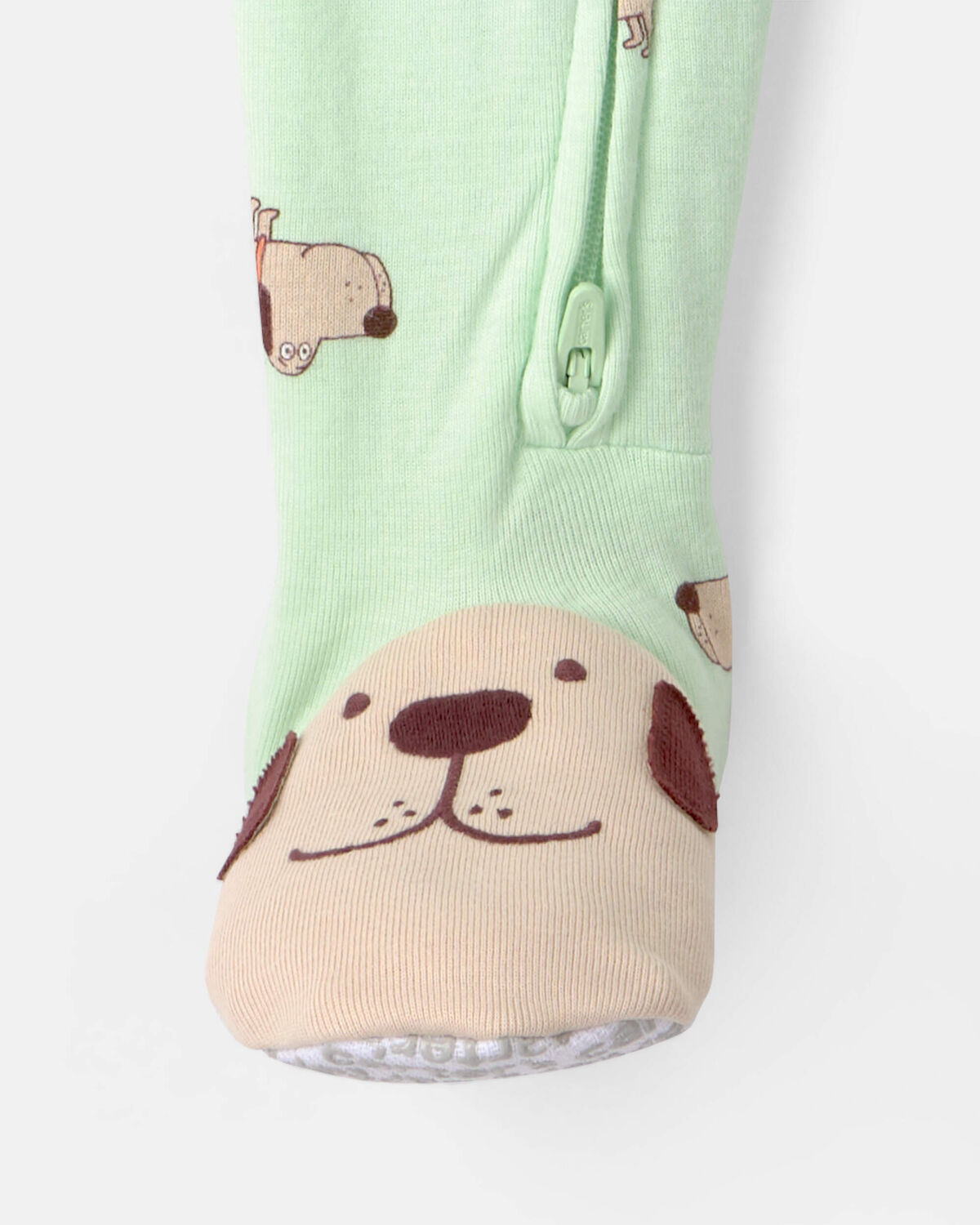Toddler Dog 100% Cotton Snug Fit 1-Piece Pajama - Green - Image 2